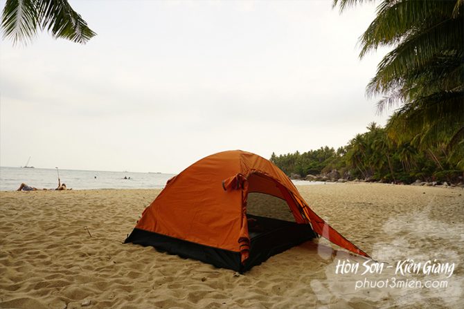 Cắm trại ngay Bãi Bàng Hòn Sơn Kiên Giang