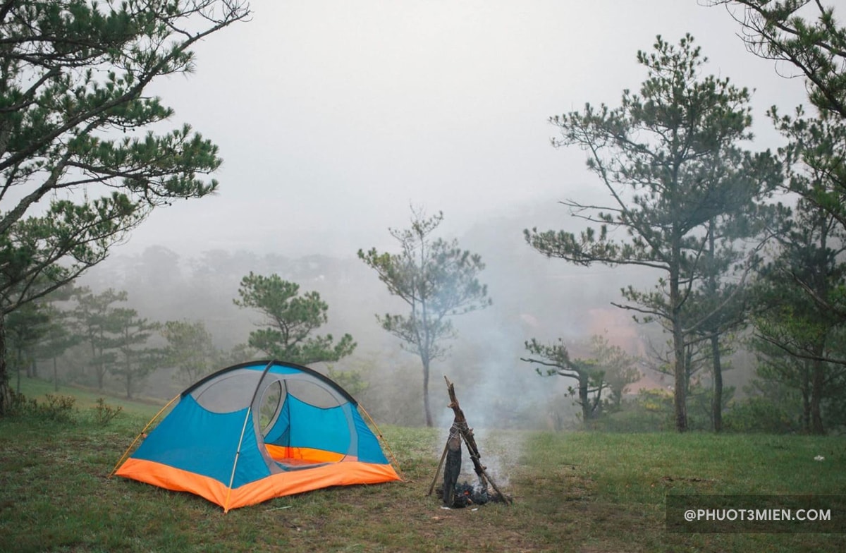 cắm trại trên đồi thiên phúc đức