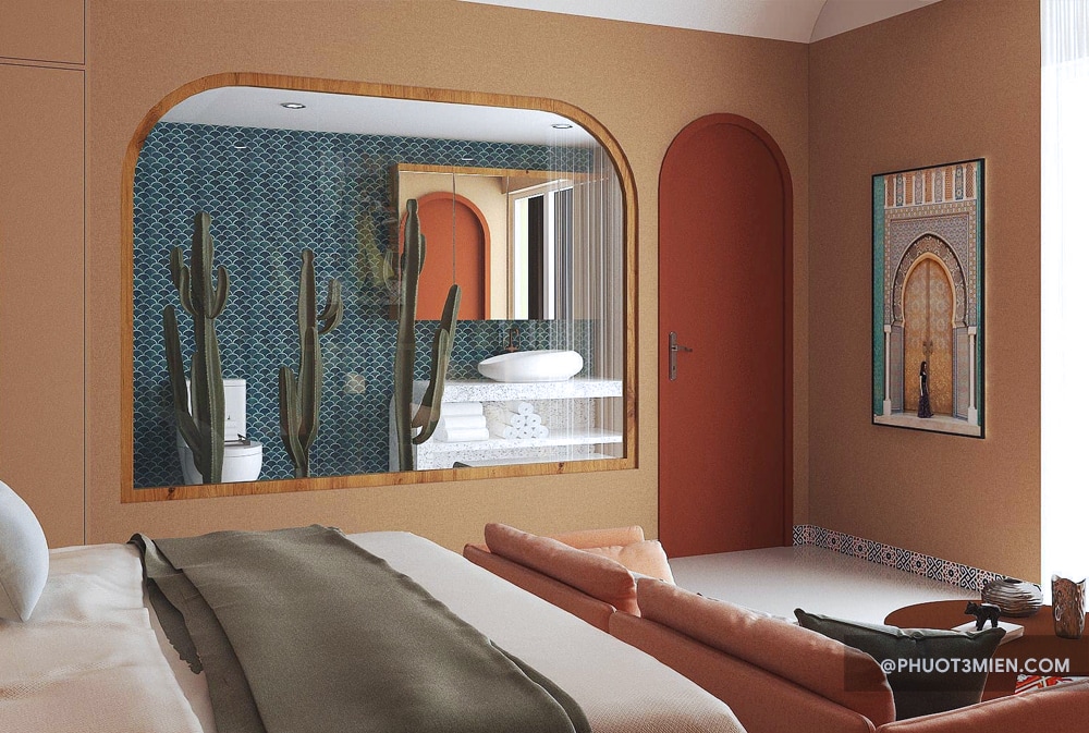 Phòng ngủ tại Villa Maris