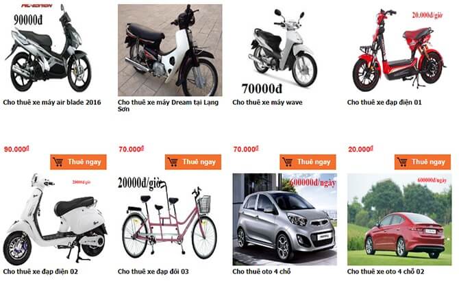 Cho thuê xe máy ở Lạng Sơn