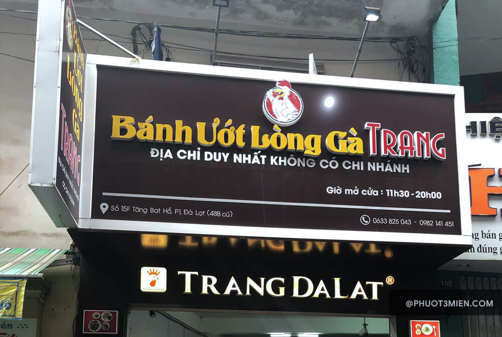 quán trang bánh ướt đà lạt